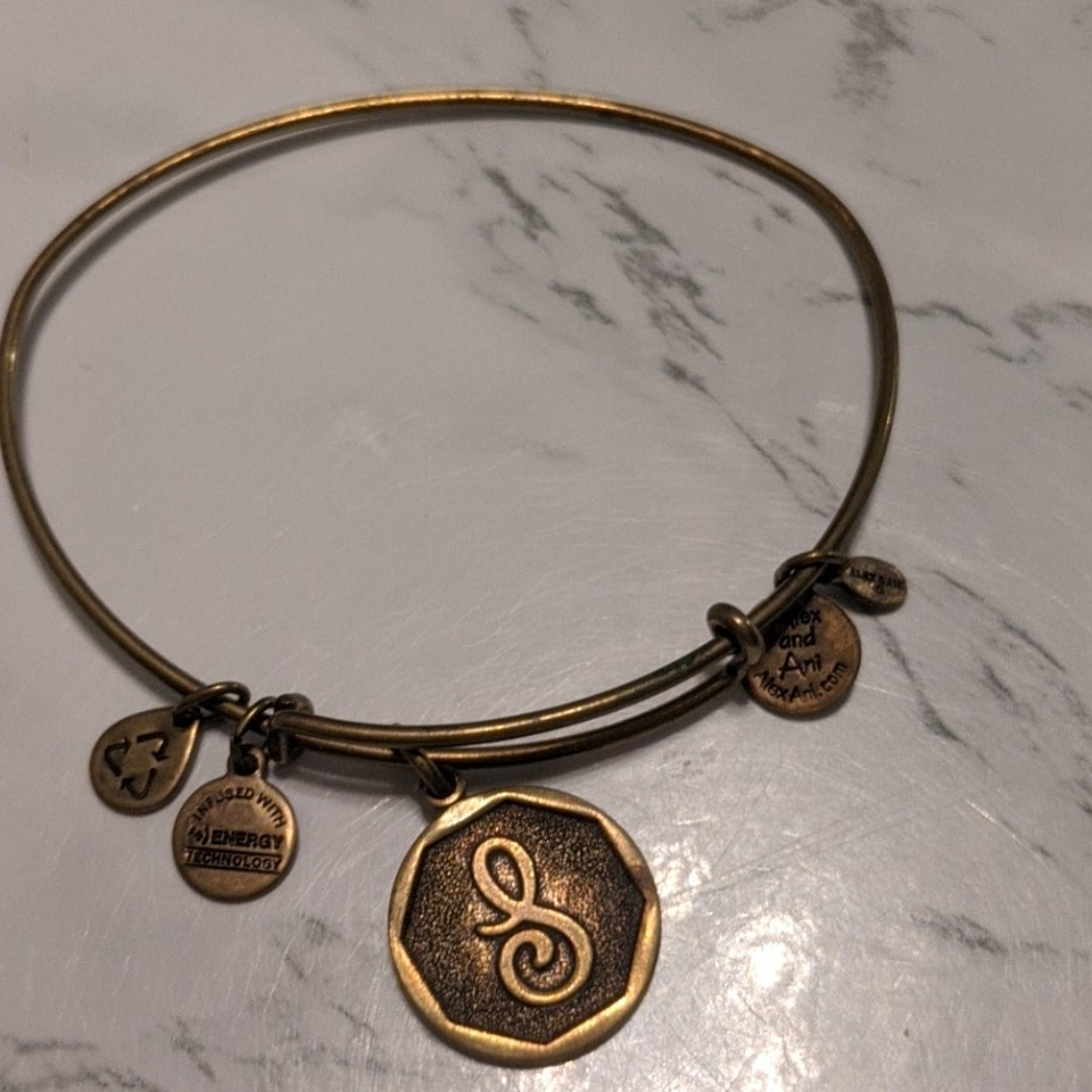 S initial Alex and Ani  bracelet